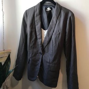 JCREW MACHINE WASHABLE COTTON LINEN BLAZER